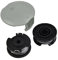 Confezione da 2 Bobine per tagliabordi con 1 Tappo di Ricambio per Bosch Easy Grass Cut 23 26 18 18-230 18-260 18-26