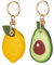 AXFEE Airtag Porte Clé, Mignon PU Étuis pour Apple AirTag, Portable Key Finder pour Clés Enfants Animaux de Compagnie, [ Porte- Clés Contrôle d'Accès] (Airtag Non Inclus) (Citron + Avocat)