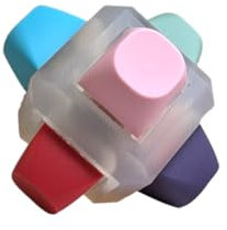 Switch Fidget Cube Tester with Mechanical Keyboard Switches and Keycaps (Clear)
