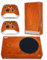 Roipin Schutzhülle für X-Box Serie S – einschließlich Controller-Skin und Konsolenhaut, Shell Skin Protector Wrap Cover Schutzhülle Frontplatte Komplettes Set für X-Box Serie S (braune Maserung)