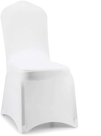 Joparri 30 Stück Weiß Stuhlhussen, Stretch Stuhlbezug, Universell Stuhlüberzug für die Dekoration von Bankett und Hochzeit, Chair Cover, Pflegeleicht und Langlebig