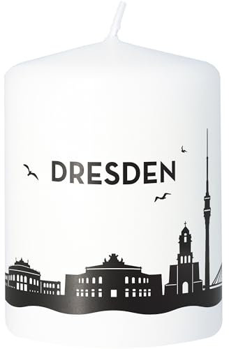 Goodtimes Stumpenkerze Dresden Skyline (Weiß)