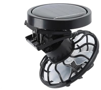 Ventilateur Solaire à Clipser, Ventilateur Pince Solaire Ventilateur de Camping Portable, Ventilateur Solaire à Clip pour Chapeau, Ventilateur de Refroidissement, pour Pique-Nique, Sport, Voyage