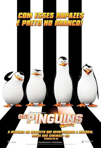 Poster Os Pinguins De Madagascar O Filme, A3, Wandkunst, Heimdekoration, Filmposter, Leinwand, Film, Kino, Retro, Vintage, Kult, klassisch, Nostargische Saga, moderner Nachdruck, wir drucken jedes