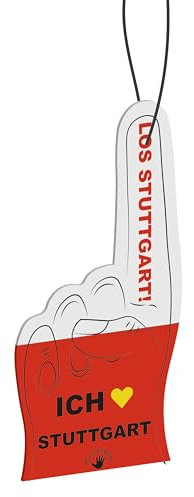 Stuttgart Fahne Fanartikel HIGH FIVE FINGERS Auto Duftbaum mit 5 Düften | Air Freshener | Duftspender | Raumduft | Lufterfrischer