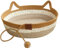 Cat panier pliable panier de chat lit Porter un lit de chat en osier résistant avec une corde à jouer de la corde norme notante sans déchiquetage lit de chat rotin pour chats intérieurs moins de 6 kg