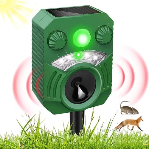 Joomouney Cat Repellent Garden, Ultrasonic Cat Deterrent Garden for Lawn Yard Garden