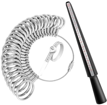 1 Set Ring Sizer Uk, Ring Sizer, Ring Measurement Tool, Ring Measurement Tool Uk Sizes, Ring Sizers, For Measuring Rings Diameters, Finger Gauge Jewellery Sizing Tools Women Men
