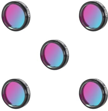 5 set di filtri Uhc da 3,2 cm per ridurre l'inquinamento luminoso e filtro ad alto contrasto