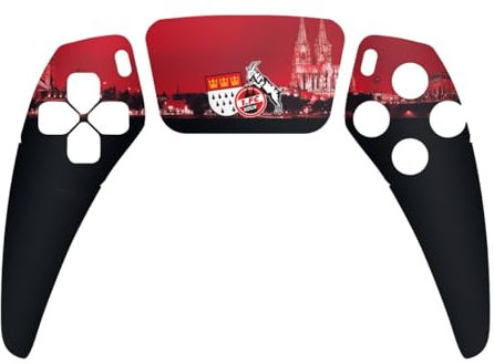 DeinDesign Skin kompatibel mit Sony Playstation 5 Controller PS5 Folie Sticker Skyline 1. FC Köln Offizielles Lizenzprodukt