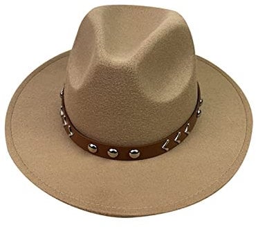 Generisch Modische Fedora Fedoras Männer breit für Frauen Kleid Hut Frauen und Hüte Baseballmütze Modehüte Aufnäher Cowboy (R, M)