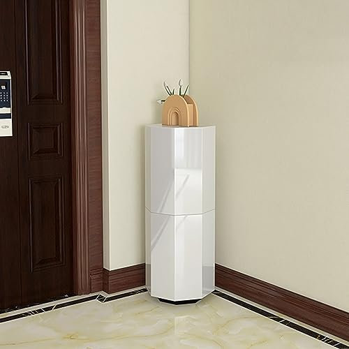 WLCNYL 360 ° drehbarer Schuhregal-Turmschrank Achteckiger runder drehbarer Schuhschrank für den Hausschrank Multifunktionaler Haushaltsschuh