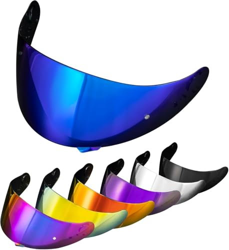 PSLER Helm Visier Verspiegelt für Shoei GT Air GT Air 2 TC-5 TC-9 Neotec CNS-1,Helmvisier Getöntes Visier Motorradhelm Zubehör Ersatz(Tiefblau)