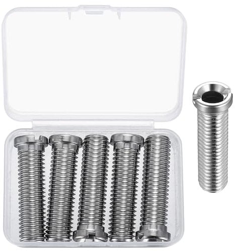 5 Pcs Tornillo Hueco para Válvula de Desagüe, 45mm Tornillos Huecos de Válvula Desagüe Fregadero, Tornillos de Colador de Drenaje de Acero Inoxidable paraVálvula de Fregadero Lavabo Cocina
