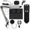 Xinhuju Recording Studio Equipment - Set di microfoni a condensatore professionale, kit microfono in streaming con scheda audio | Microfono di registrazione dal per podcast, musica, gioco, voice