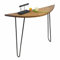 ATAPNLNMTZ Schmale Konsolentisch Halbmond mit Metallrahmen, Wandtisch Platzsparend für Flur, Wohnzimmer oder Eingangsbereich, Modernes Design(47.2in/120cm)