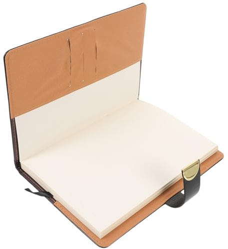 PEPLAYTAL Vintage Leather Journal Lock A5 Notebook Black Retro Diary for Students Office Conference Travel Notepad Secure Password Lock