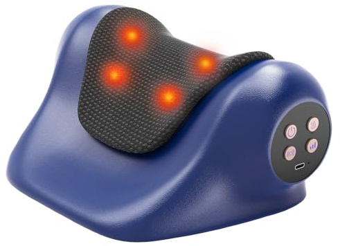 Nackenmassagegerät Kabellos SteBeauty, Massagegerät Nacken Mit 2000 mAh Akku, Elektrische Nackenmassagegerät Mit Wärme, 3 Modi und 3 einstellbare Frequenz, geschenke für frauen männergeschenke