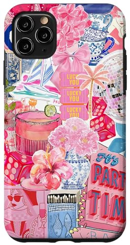 Pink Coquette Bow Disco Ball Collage Preppy Girly Aesthetic Case for iPhone 11 Pro Max