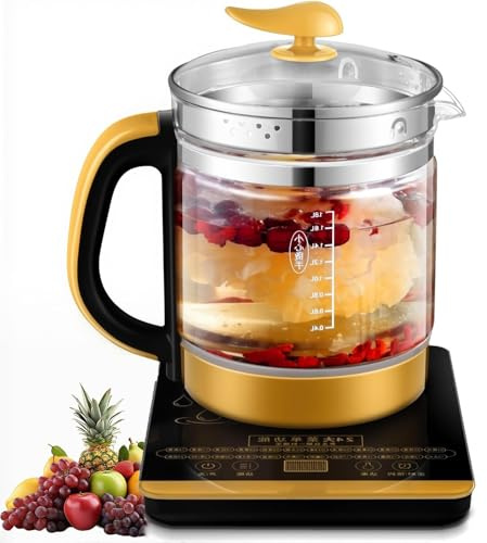 Smart 1.8L Electric Glass Kettle with Touch Control & 24H Timer - Auto Keep Warm, Health Pot for Tea and Coffee