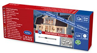 Konstsmide LED System Verteiler, 1 Eingang / 2 Ausgänge, Außen (IP44), transparentes Kabel - 4802-003