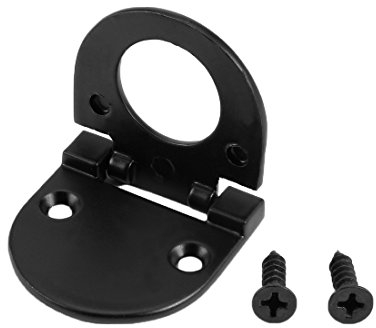 Sourcingmap 1-3/8-inch x 1-3/8-inch Door Drawer Handle Flush Ring Pull Zinc Alloy Black
