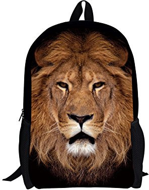 HUGSIDEA Kinderrucksack, Lion Head (Braun) - Y-3187C