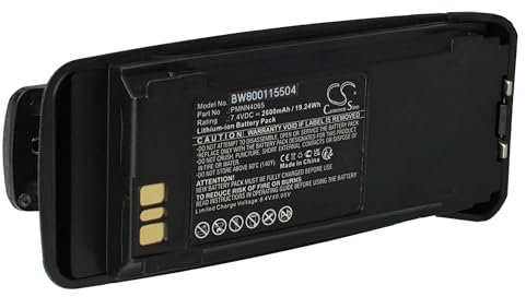 vhbw batteria compatibile con Motorola MOTOTRBO DP3601, DR3000, XiR 8200 radio (2600mAh, 7,4V, Li-Ion) + clip
