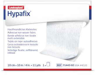 Hypafix Wide-Area Fixation, 10 cm x 10 m, 1 Roll | Soft, flexible, breathable wide area fixation for securing wound dressings and devices, Can easily be cut to size
