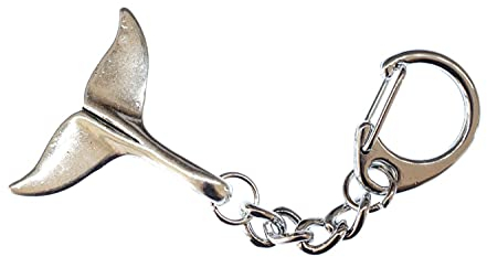 Miniblings Walflosse Wal Schlüsselanhänger - Handmade Modeschmuck I Anhänger Schlüsselring Schlüsselband Keyring - Walflosse Wal
