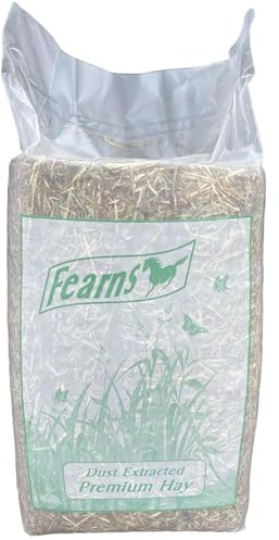 Fearns Farm Premium Organic Ryegrass & Timothy Hay - 10.5KG - Dust Extracted First Cut High Fibre Animal Feeding Hay for Rabbits, Horses, Guinea Pigs & Other Small Animals - Rabbit Food