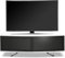 Homeology Caru Gloss Black and Gloss White Beam-Thru Remote Friendly Super-Contemporary D Shape Design 32-65 LED/OLED/LCD TV Cabinet