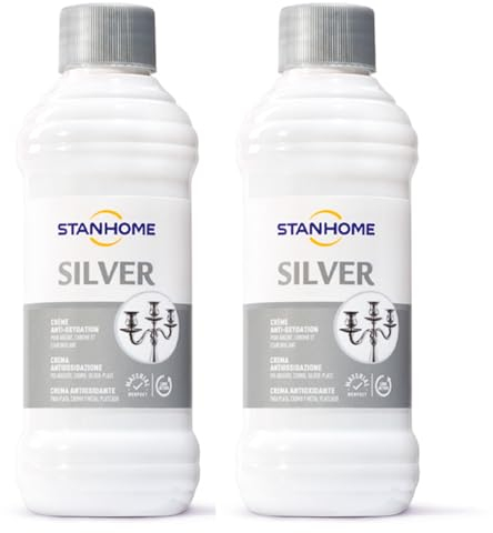 Stanhome Silver Lot de 2 crèmes anti-ternissement pour argent, chrome et argent
