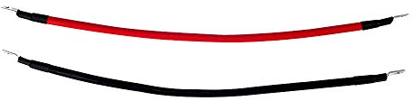 ECO-WORTHY 5AWG Battery Cables Set with Lugs Terminals, 14inch Tinned Copper Battery Inverter Cable for Car, Truck, RV, Solar
