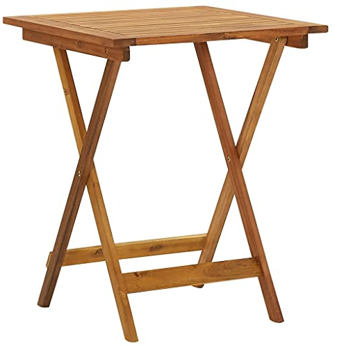 TEWTX7 Klapptisch Beistelltisch Massivholz Akazie klappbar Balkontisch klein Gartentisch Holztisch Terrassentisch