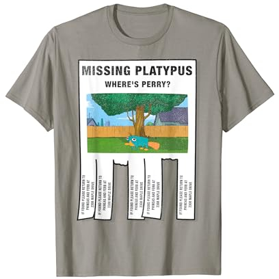 Disney Phineas und Ferb Missing Platypus Where's Perry? T-Shirt