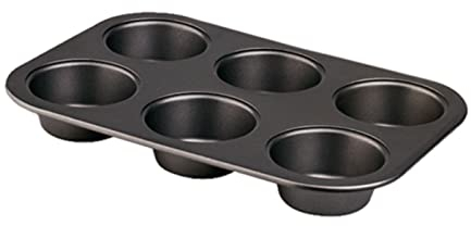 Tradineur - Bandeja con 6 mini moldes de flan, antiadherente, fuente para postres, especial para horno, labores de cocina o repostería, 27 x 3 x 18,2 cm