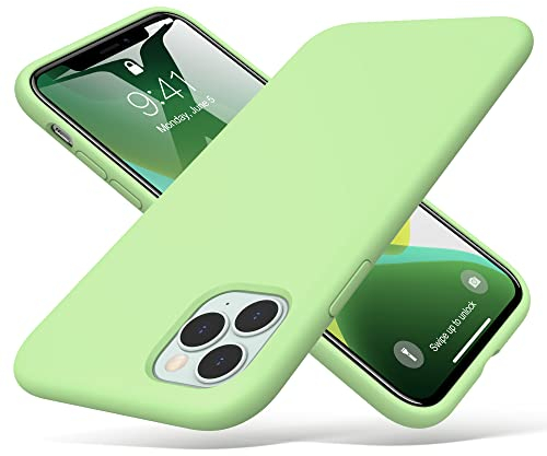 ULAK Flüssiges Silikon Hülle kompatibel mit iPhone 11 Pro Max, 11promax Liquid Silikonhülle 3 in 1 Dünne Schutzhülle Bumper Handyhülle Stoßfest Phone Case für iPhone 11 Pro Max 6,5 Zoll - Grün