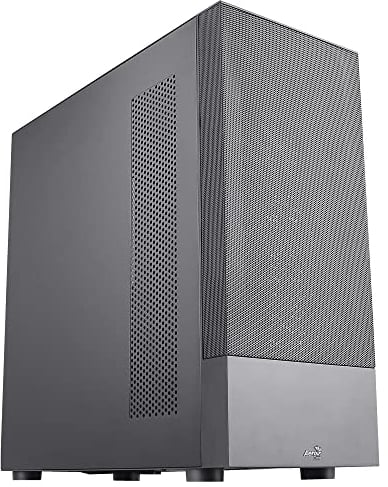 Aerocool CIPHERBKV1, Caja PC ATX, Montaje Vertical GPU, Frontal Mesh + Rejilla Lateral, Negro