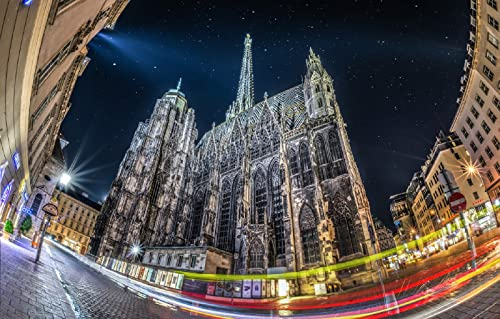 LHJOYSP Puzzle 1000 City Lights Stephansdom, Wien, Österreich 75x50cm