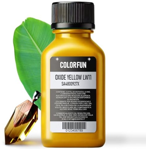 Resin Pro Color Fun Gelb oxidiert Flüssigfarbe, Transparente Epoxy-Farbpigment, Ideal für künstlerische Kreationen, Hobbys und DIY