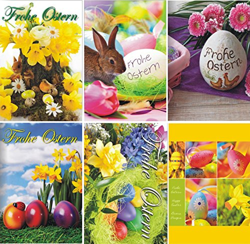 ILODA® 10 Osterkarten mit Umschlag 13-9520, Glückwunschkarten Ostern