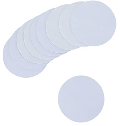NIDONE Pastilles adhésives double-face rondes transparentes pour fixation par ventouse 6.5cm 10PCS