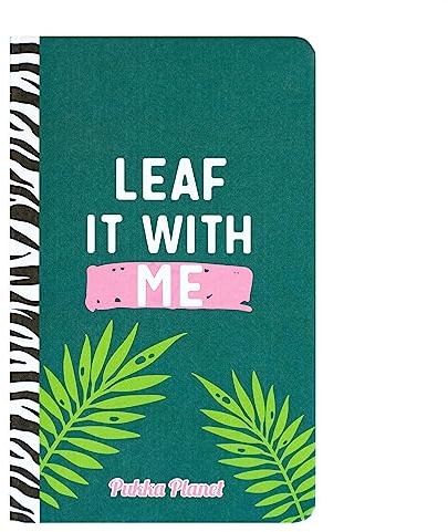 Pukka Pad, Pukka Planet A5 Soft Cover Notebook – Casebound Journal with 192 Pages of 8mm Ruled 90GSM Paper – Feature Acid-Free, Vegan Inks and Glue with Recycled Paper, 21.5 x 13.4cm - Leaf It