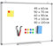DOLLAR BOSS Magnetic Whiteboard 45 X 60 cm Dry Erase White Board for Walls with Pen Tray, Aluminium Trim and Dry-Wipe Writing Surface for School, Home and Office