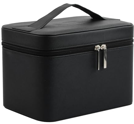 2 Lagen Reise Kosmetiktasche, Schminktasche, Makeup Organizer Tasche Wasserdicht, Multifunktionale Kulturtasche, Tragbarer Waschbarer Doppelschicht-Waschbeutel für Männer und Frauen