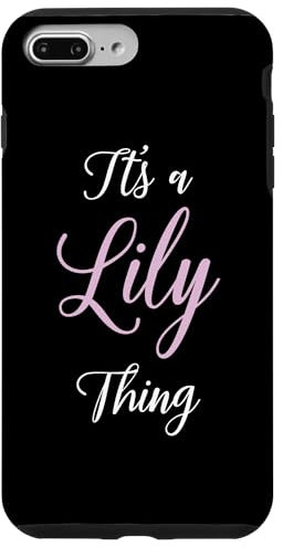 iPhone 7 Plus/8 Plus Lily Name Personalized Women Birthday Pink Cute Girl Case