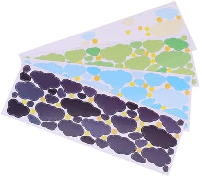 STOBOK 4blätter Diy Dekoration Aufkleber Cartoon Sticker Bastelsticker Für Tagebücher Bilderbücher Handbücher Etc