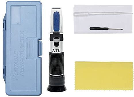 ARTGOS 3-in-1-Handheld Honig Refraktometer for Honigfeuchtigkeit und Brix Imkerei Honigrefraktometer Wassergehalt Messgerät Einfache Kalibrierung und Bedienung
