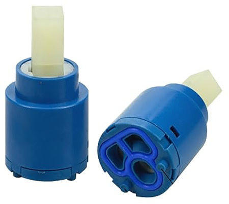 Cartucho De Repuesto Para Grifo De 25 Mm, Cartucho De Cerámica Para Ducha De Baño, Acabado Azul,Pie Plano 25mm